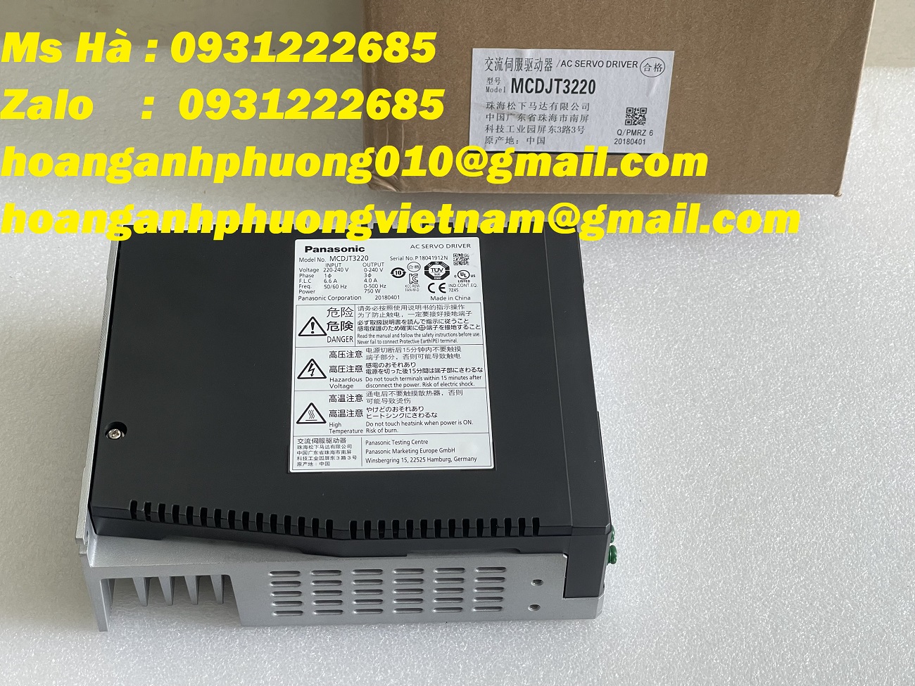 AC servo 750W MCDJT3220 panasonic - điều khiển động cơ