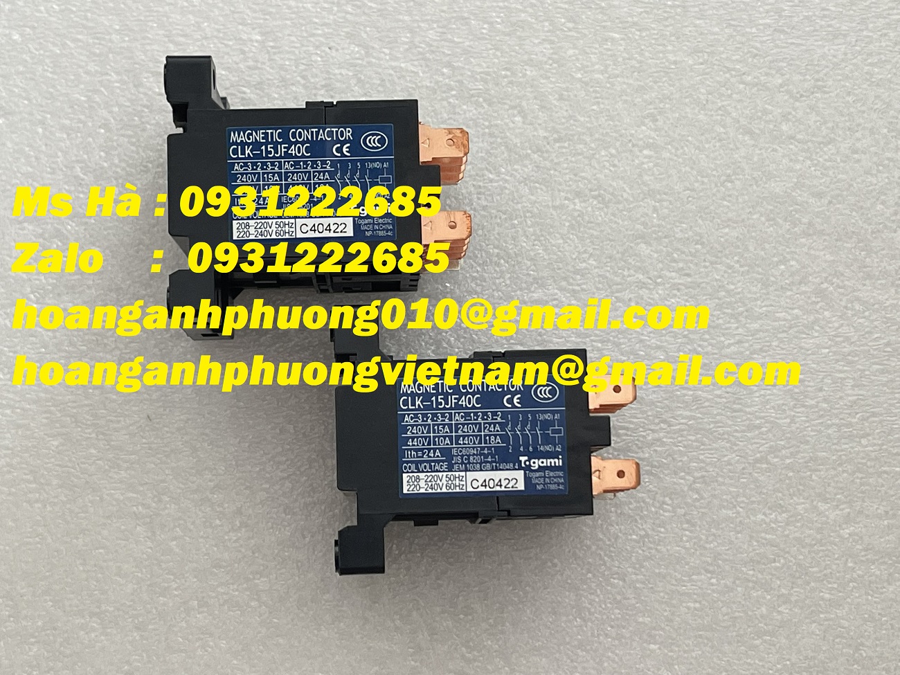 CLK-15JF40C Togami - magnetic contactor - chính hiệu