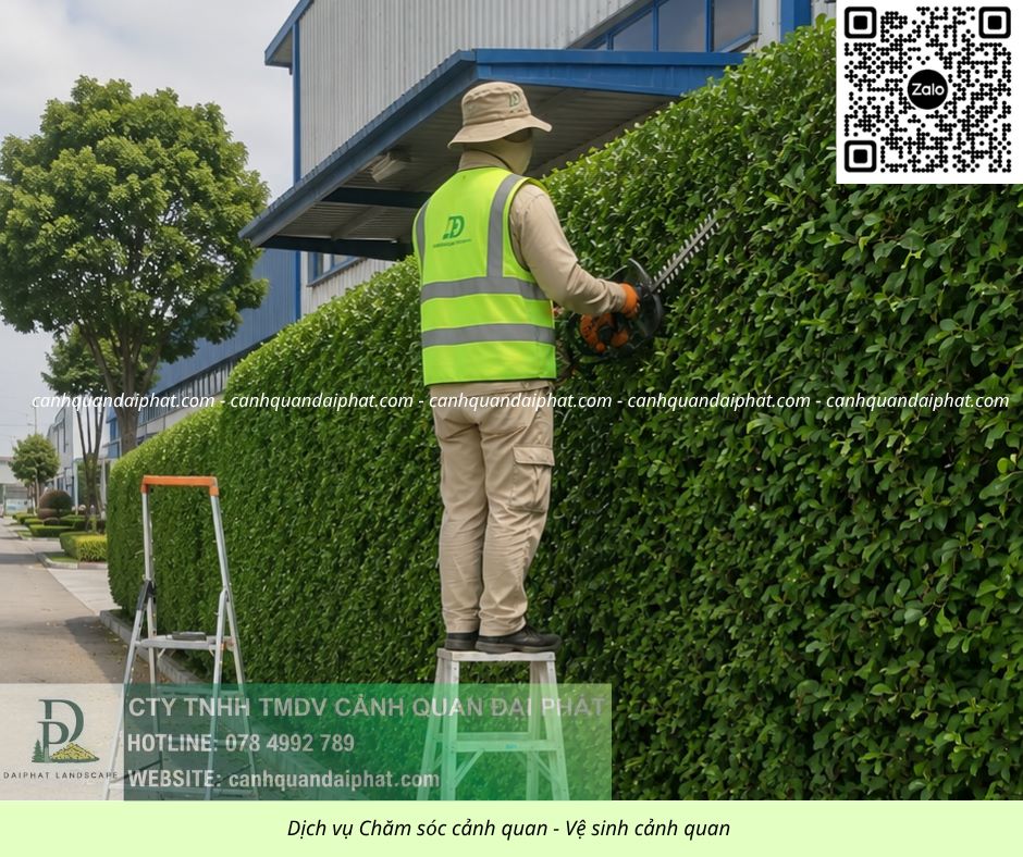 Chăm sóc cây xanh, cắt cỏ – vệ sinh cảnh quan Tam Phước Đồng Nai